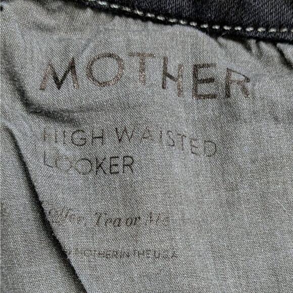 Mother Jeans Looker Womens 28 Charcoal Black Skinny High Waist Coffee Tea or Me - Picture 3 of 12
